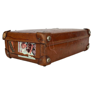 Swiss Leather Travel Case with Hotel Labels, Hotel Schweizerhof, Basel, Circa 1910–1930