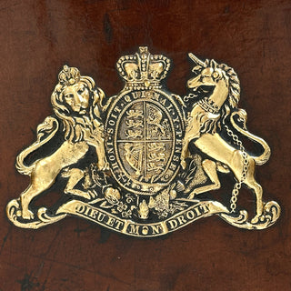 Ceremonial British Officer’s Leather Case with Royal Arms & Order of the Bath Motto