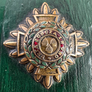 Ceremonial British Officer’s Leather Case with Royal Arms & Order of the Bath Motto