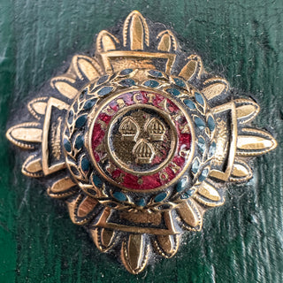 Ceremonial British Officer’s Leather Case with Royal Arms & Order of the Bath Motto