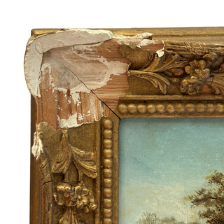 English Landscape with Waterfall and Sheep Late 19th Century