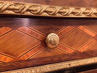 French Louis XV Style Marquetry Bonheur du Jour Desk, Gilt Bronze Mounted, Circa 1880–1900