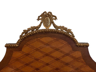 French Louis XV Style Marquetry Bonheur du Jour Desk, Gilt Bronze Mounted, Circa 1880–1900