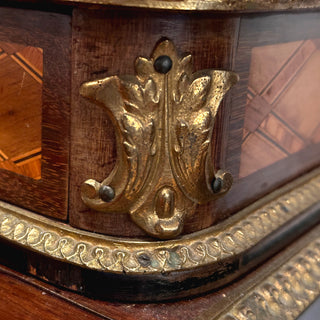 French Louis XV Style Marquetry Bonheur du Jour Desk, Gilt Bronze Mounted, Circa 1880–1900