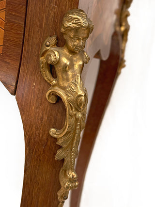 French Louis XV Style Marquetry Bonheur du Jour Desk, Gilt Bronze Mounted, Circa 1880–1900