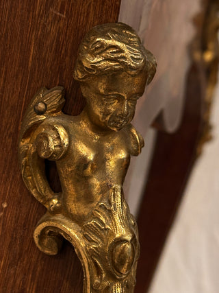 French Louis XV Style Marquetry Bonheur du Jour Desk, Gilt Bronze Mounted, Circa 1880–1900