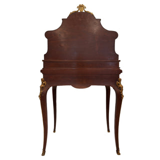 French Louis XV Style Marquetry Bonheur du Jour Desk, Gilt Bronze Mounted, Circa 1880–1900