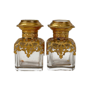 Napoleon III Boulle Style Double Perfume Casket with Enamel Bottles    French, Paris, circa 1860–1875