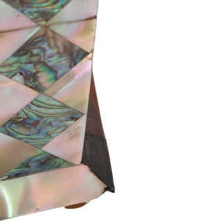 Antique Victorian Tortoiseshell and Mother of Pearl Tea Caddy with Abalone Inlay and Working Key, England Circa 1850 to 1870