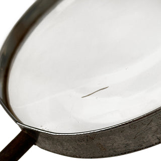 Victorian Mother of Pearl Parasol Handle Magnifying Glass  Monogrammed MOF, Circa 1880–1900