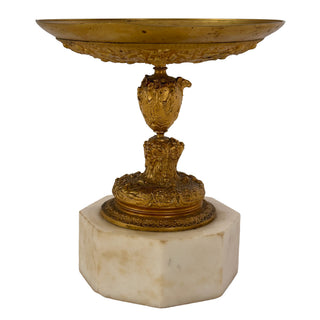 Grand Tour Era Gilt Bronze Mythological Tazza on Marble Base France, circa 1850–1870