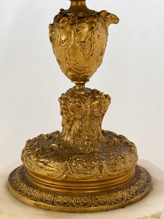 Grand Tour Era Gilt Bronze Mythological Tazza on Marble Base France, circa 1850–1870
