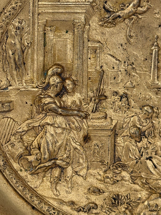 Grand Tour Era Gilt Bronze Mythological Tazza on Marble Base France, circa 1850–1870