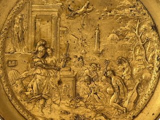 Grand Tour Era Gilt Bronze Mythological Tazza on Marble Base France, circa 1850–1870