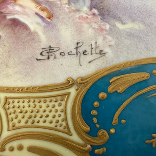 French Porcelain and Gilt Brass Jewelry Casket with Figural Scene, Signed Rochette Circa 1890–1910