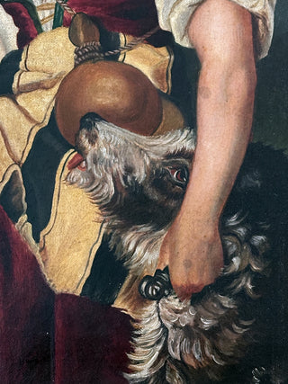 Continental Romantic Shepherdess with Dog, Oil on Canvas Possibly French or Italian | Circa 1840–1870