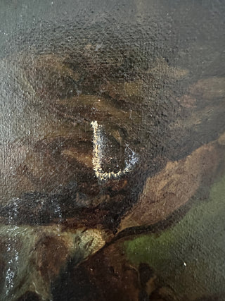 Continental Romantic Shepherdess with Dog, Oil on Canvas Possibly French or Italian | Circa 1840–1870