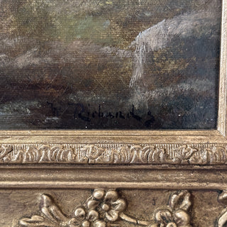 Antique Scottish Highlands Landscape with Sheep Attributed to Francis Jamieson (working as W. Richards) British