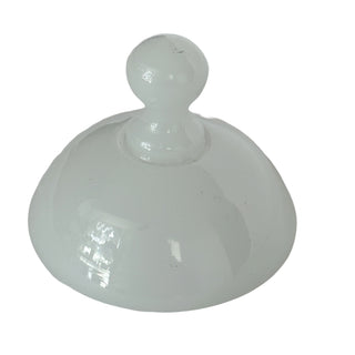 French White Opaline Glass Covered Jar with Gilt Decoration Circa 1870–1890 France