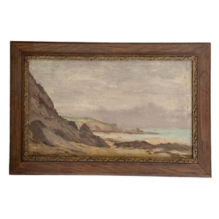 Pair of French Coastal Landscape Oil Paintings, Signed, Dated 1892 and 1909