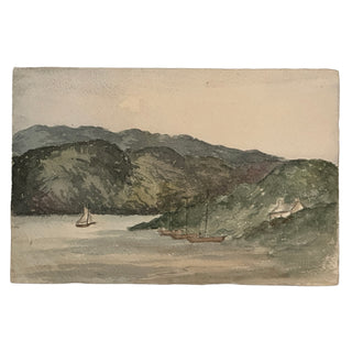 Late 19th Century European Watercolor Landscape, Circa 1880–1900