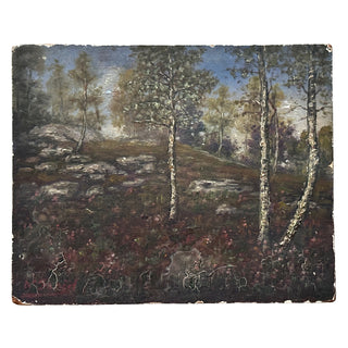 Italian School Landscape Oil on Panel, Late 19th Century 1880-1900