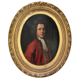 Mid 18th Century English Pendant Portraits of a Gentleman and His Wife, Circa 1740–1760