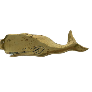 Vintage Brass Narwhal Shoe Horn