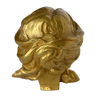 Late 19th Century French Art Nouveau Gilt Bronze Bust Fragment, Circa 1890 to 1910