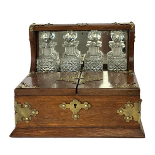 Victorian Traveling Tantalus and Vanity Box, England, circa 1870 to 1890