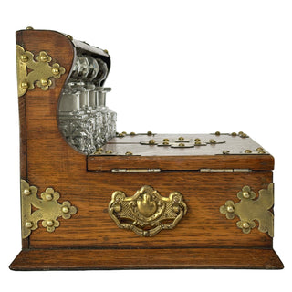 Victorian Traveling Tantalus and Vanity Box, England, circa 1870 to 1890