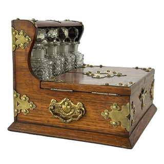 Victorian Traveling Tantalus and Vanity Box, England, circa 1870 to 1890