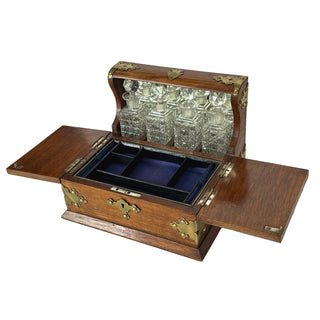 Victorian Traveling Tantalus and Vanity Box, England, circa 1870 to 1890